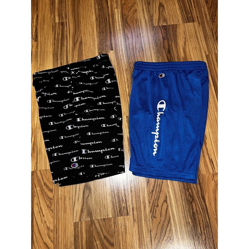 Champion Boys Shorts Sz L Large Dri-fit Mesh Youth‎ Lot Of 2